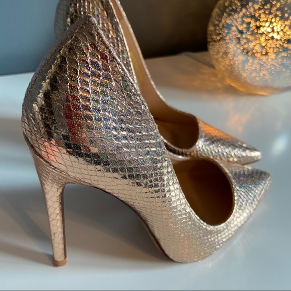 Rose Gold Mermaid Fashion Nova Heels - Picture 11 of 12